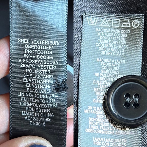 Sequin Lapel Black Blazer - Adrianna Papell Small - Picture 6 of 6